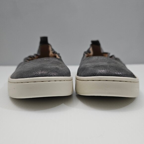 Vionic Uptown Ballet Flat Slip On Loafer Sneaker Polluted Silver Leather Sz 8.5 - Picture 6 of 13
